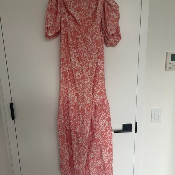 Peony Off-the-shoulder Floral-print Linen Maxi Dress - Picture 5 of 7